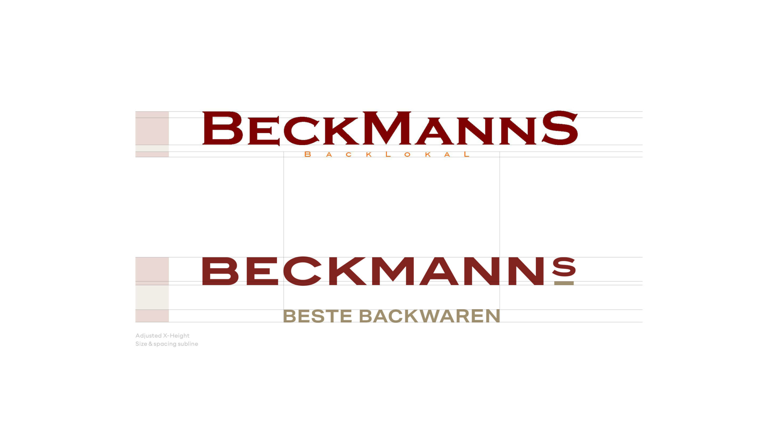 Corporate Design Bäckerei Beckmanns Logo alt und neu